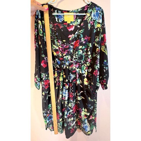 Maeve Petal Palette Dolman Slouchy Split Hem Mini Dress Women's Small - Picture 9 of 12